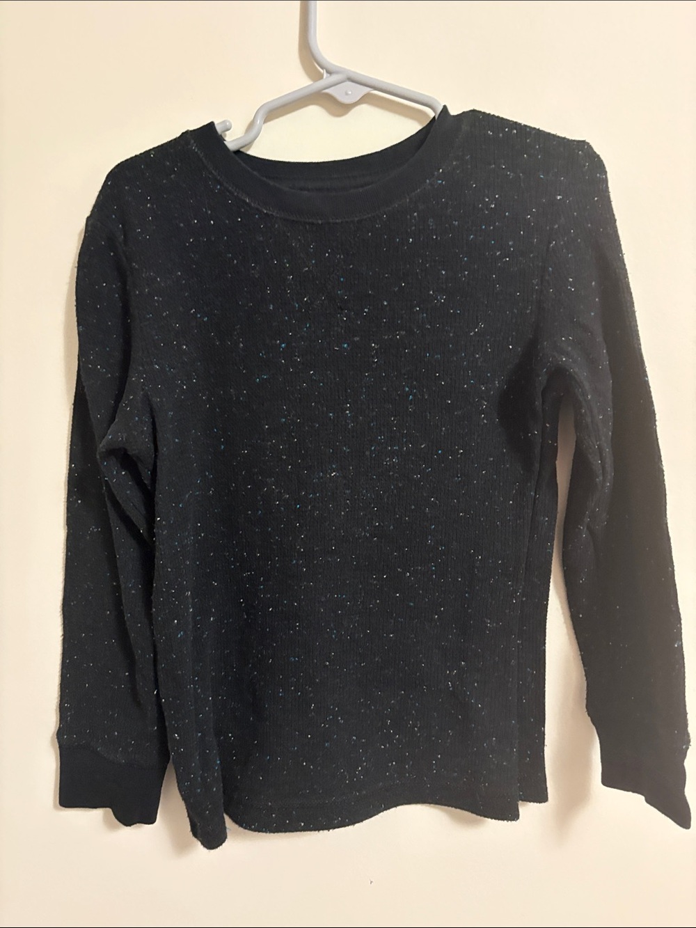 Cat & Jack Black Speckled Crewneck Shirt